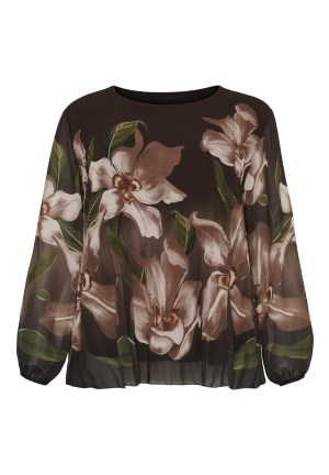 63337 - Dark Brown w Big Flowers - Extra 1